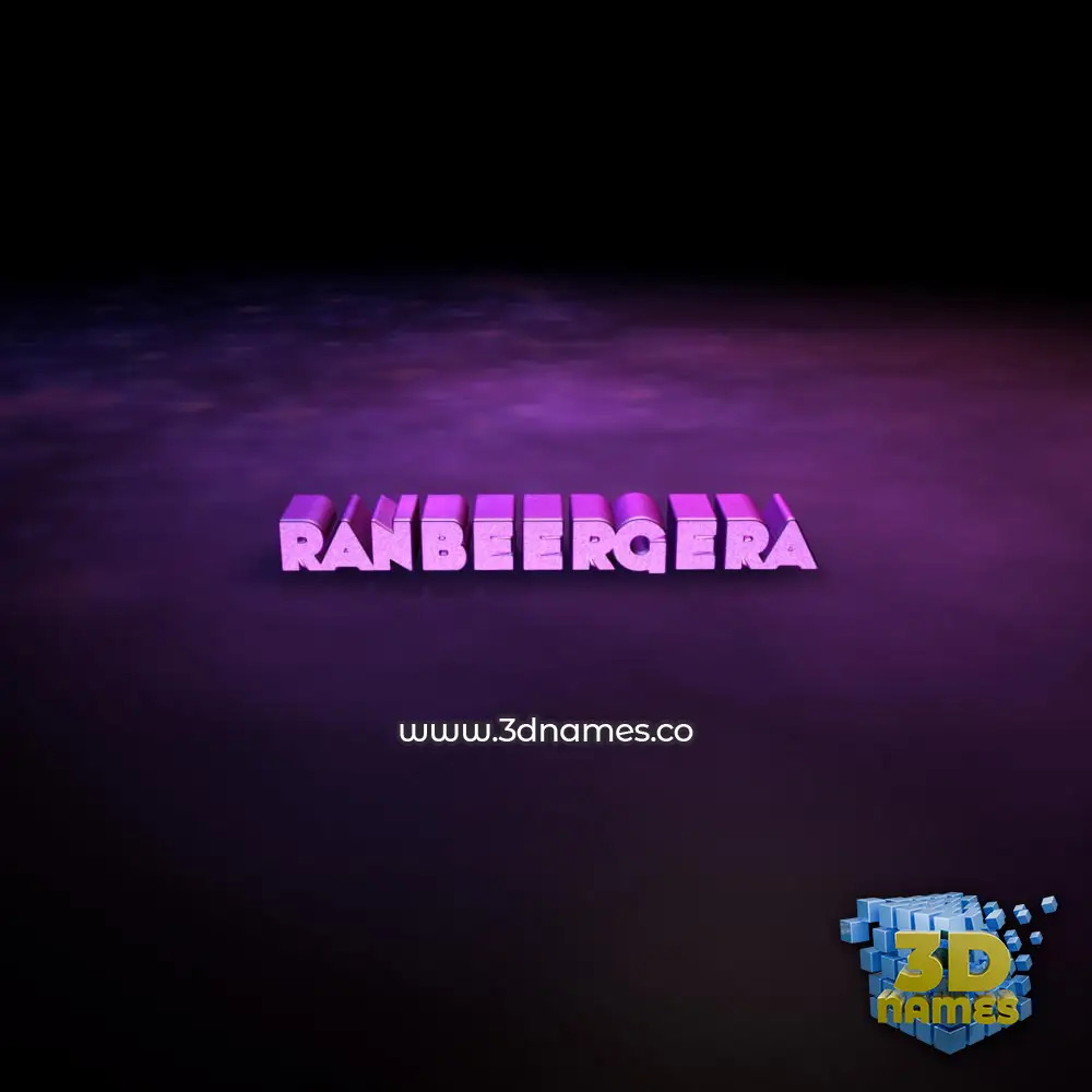 ranbeergera in Big Purple style - 3D name wallpaper
