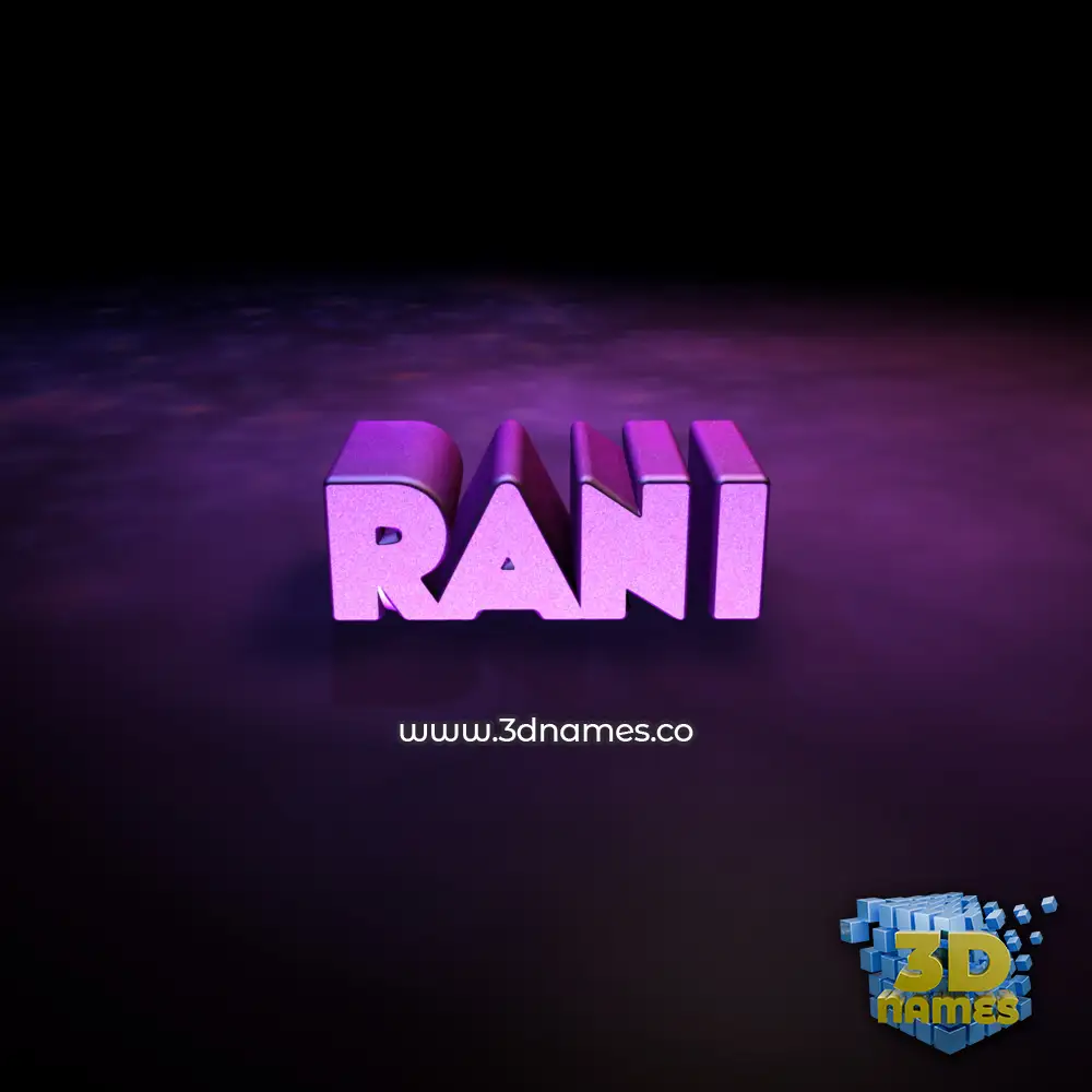 rani in Big Purple style - 3D name wallpaper
