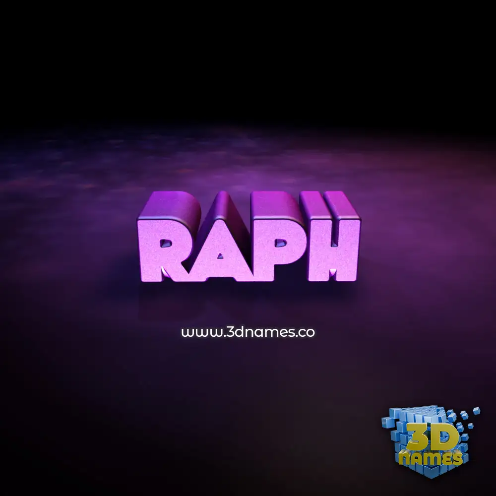 raph in Big Purple style - 3D name wallpaper