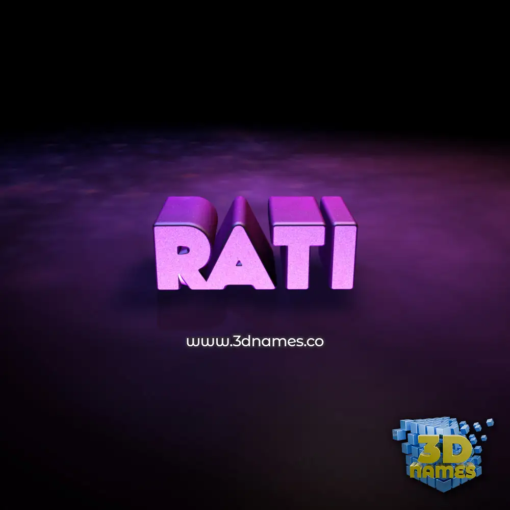 rati in Big Purple style - 3D name wallpaper
