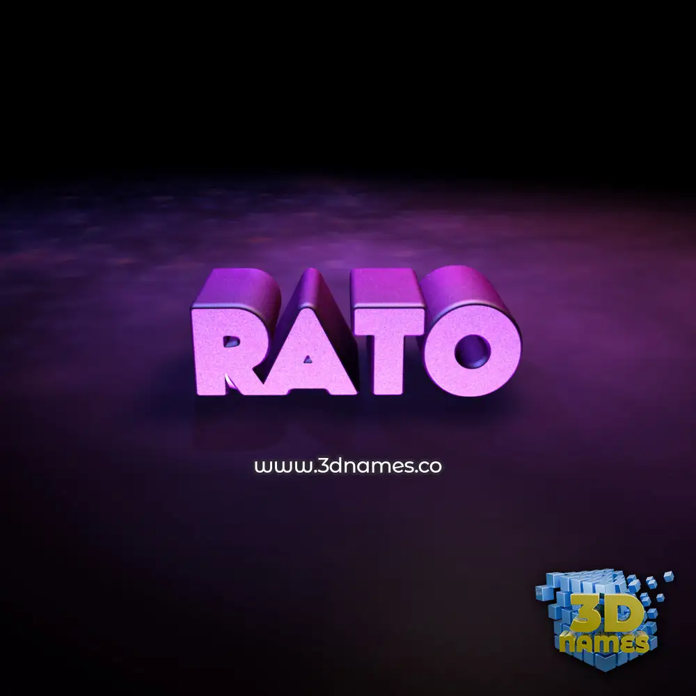 rato in Big Purple style - 3D name wallpaper