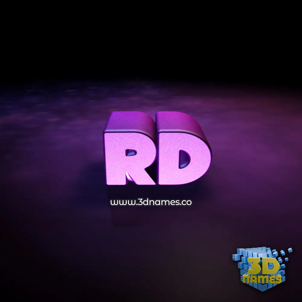 rd in Big Purple style - 3D name wallpaper