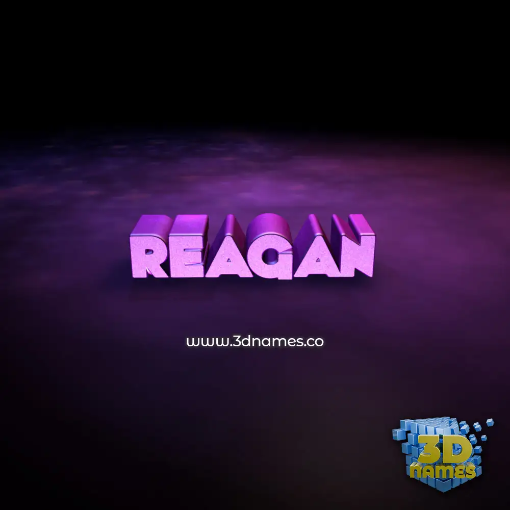 reagan in Big Purple style - 3D name wallpaper