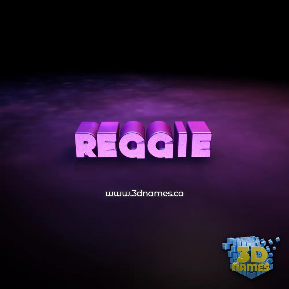 reggie in Big Purple style - 3D name wallpaper