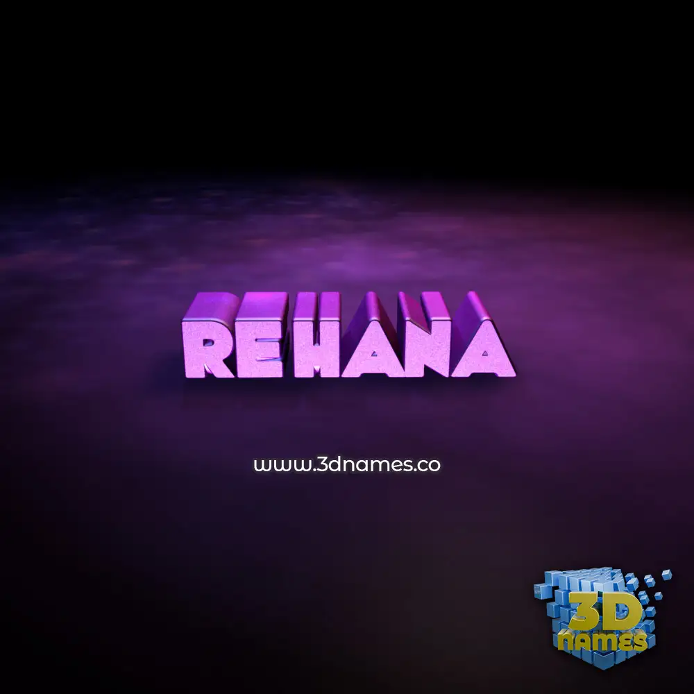 rehana in Big Purple style - 3D name wallpaper