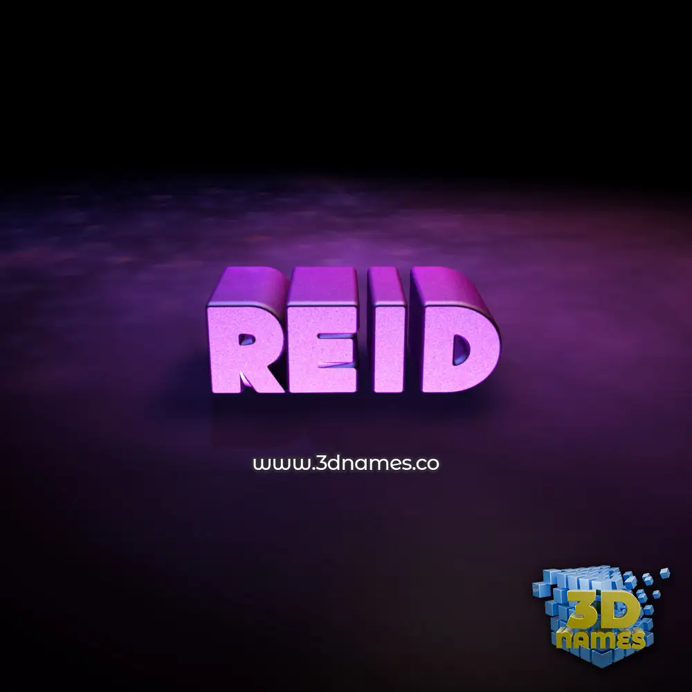 reid in Big Purple style - 3D name wallpaper