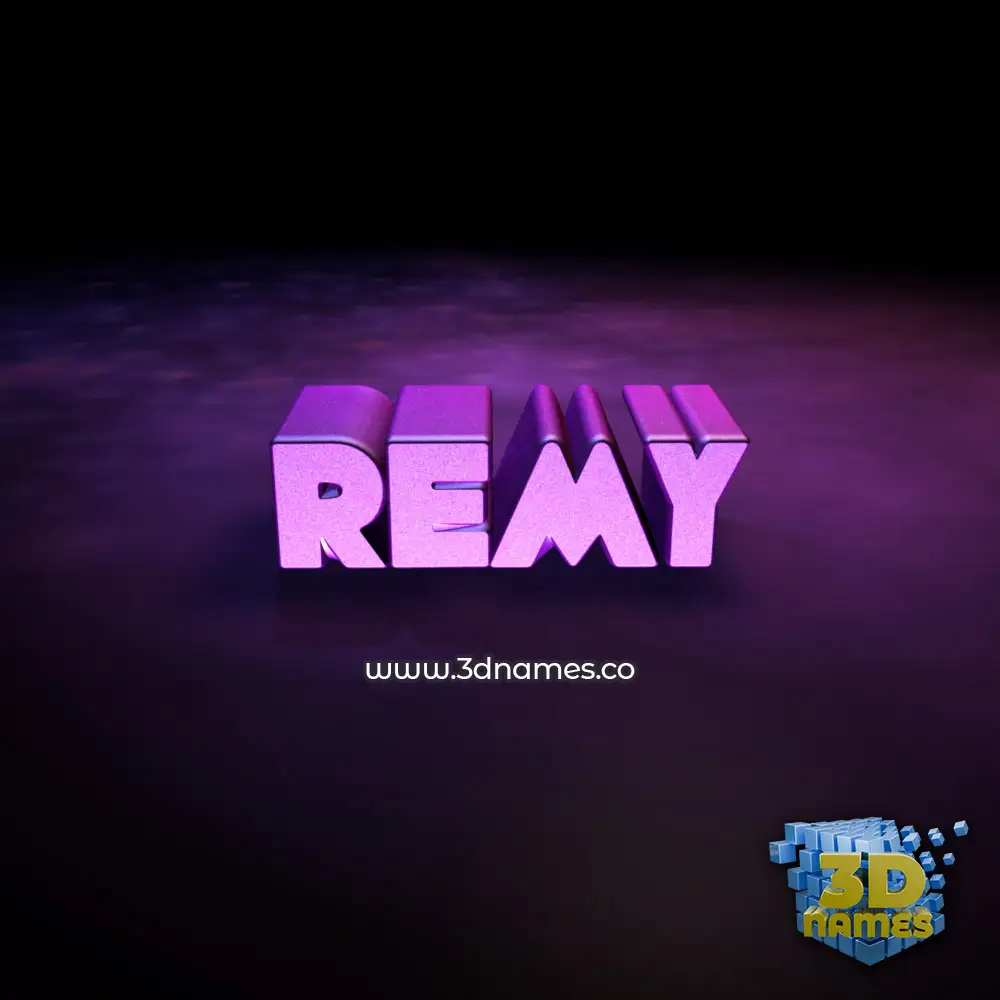 remy in Big Purple style - 3D name wallpaper