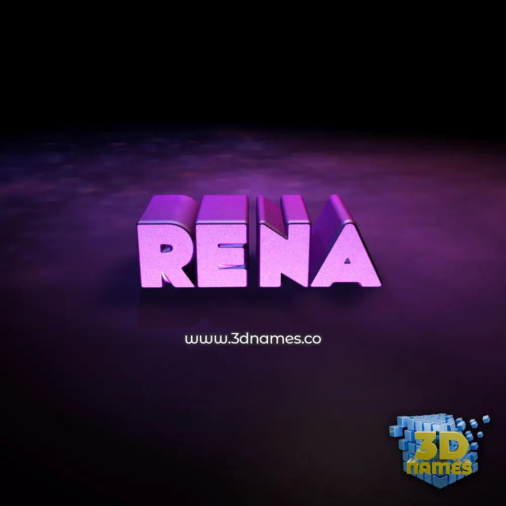 rena in Big Purple style - 3D name wallpaper