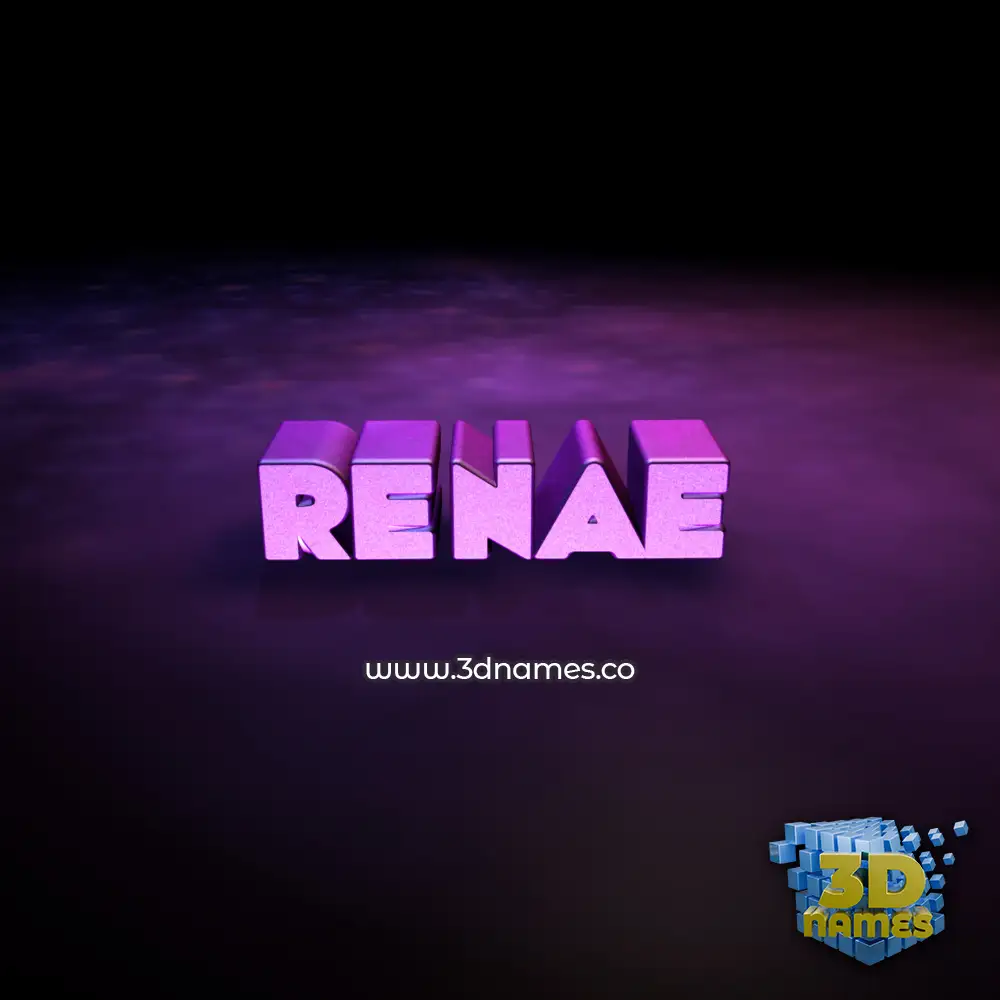 renae in Big Purple style - 3D name wallpaper