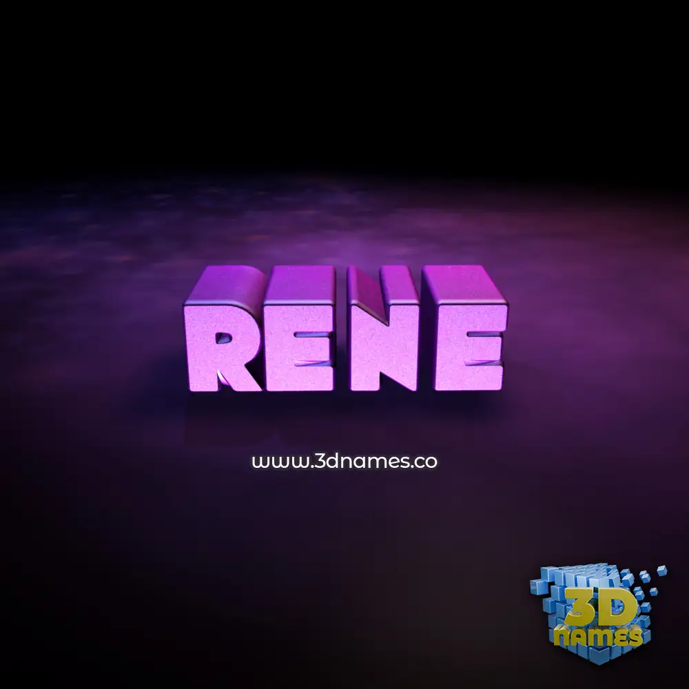 rene in Big Purple style - 3D name wallpaper