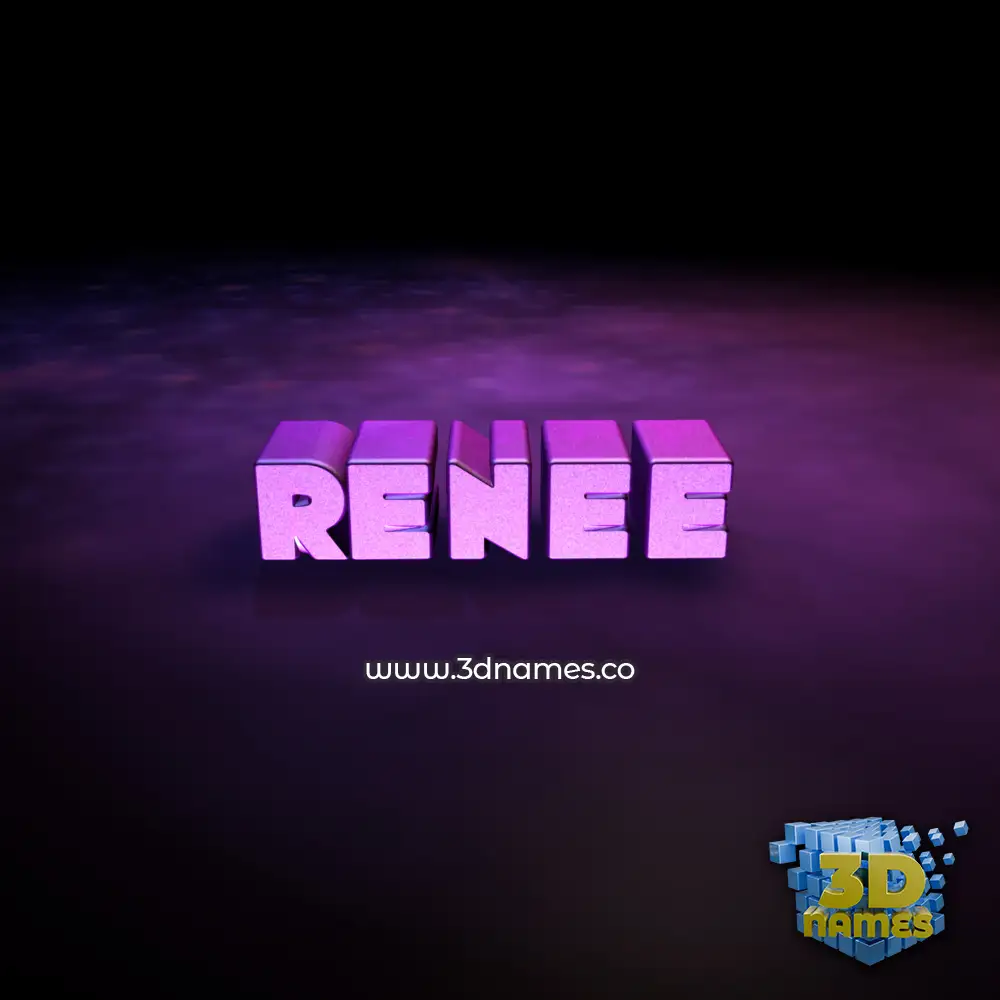 renee in Big Purple style - 3D name wallpaper
