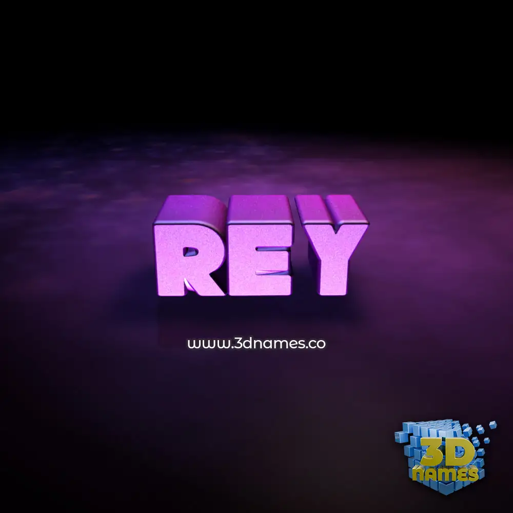 rey in Big Purple style - 3D name wallpaper
