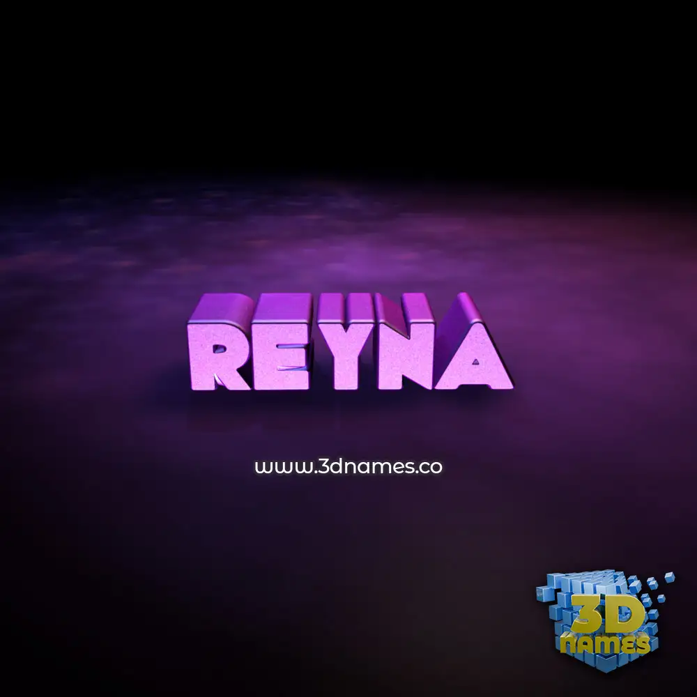 reyna in Big Purple style - 3D name wallpaper