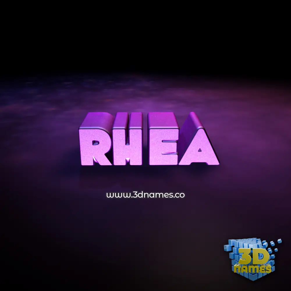 rhea in Big Purple style - 3D name wallpaper
