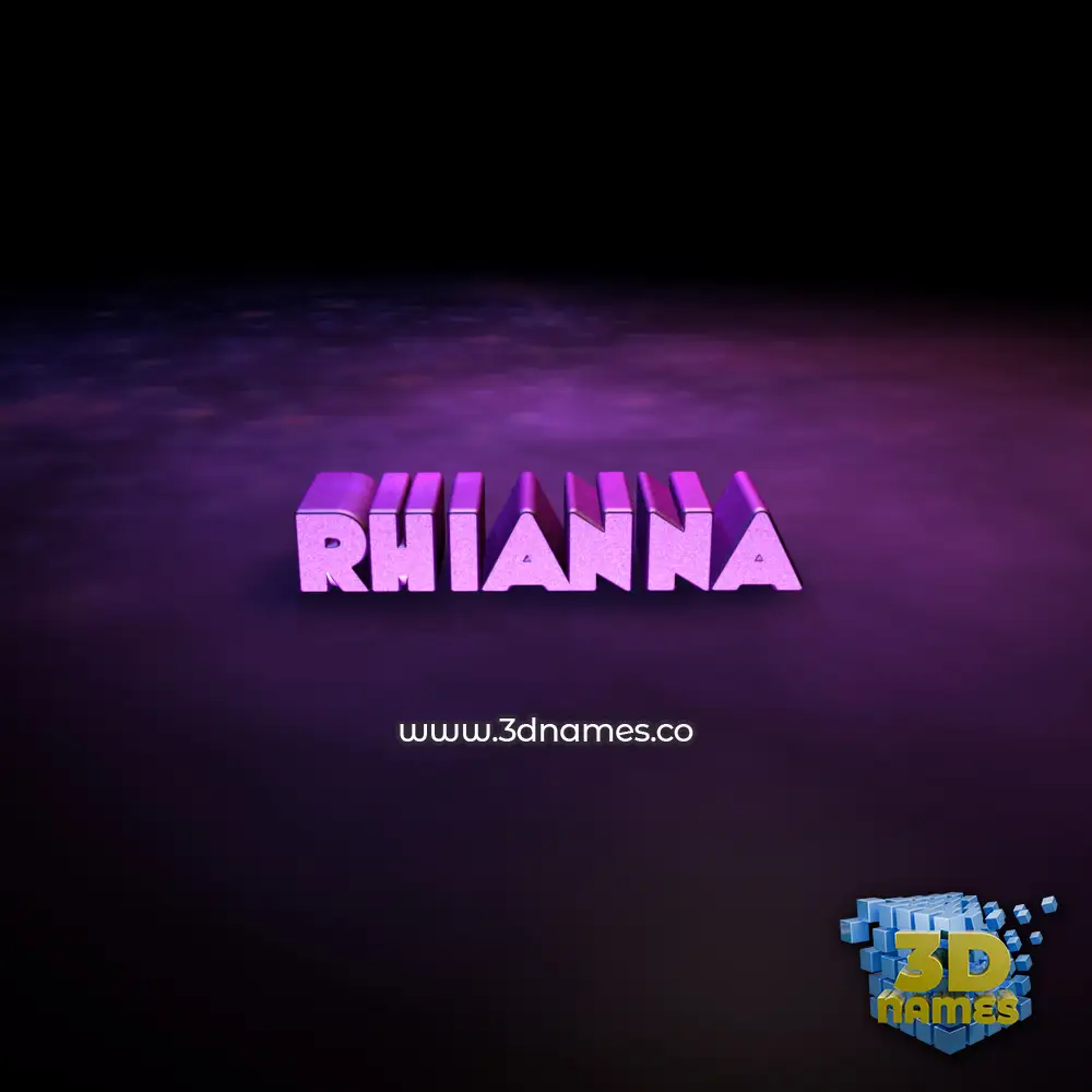 rhianna in Big Purple style - 3D name wallpaper
