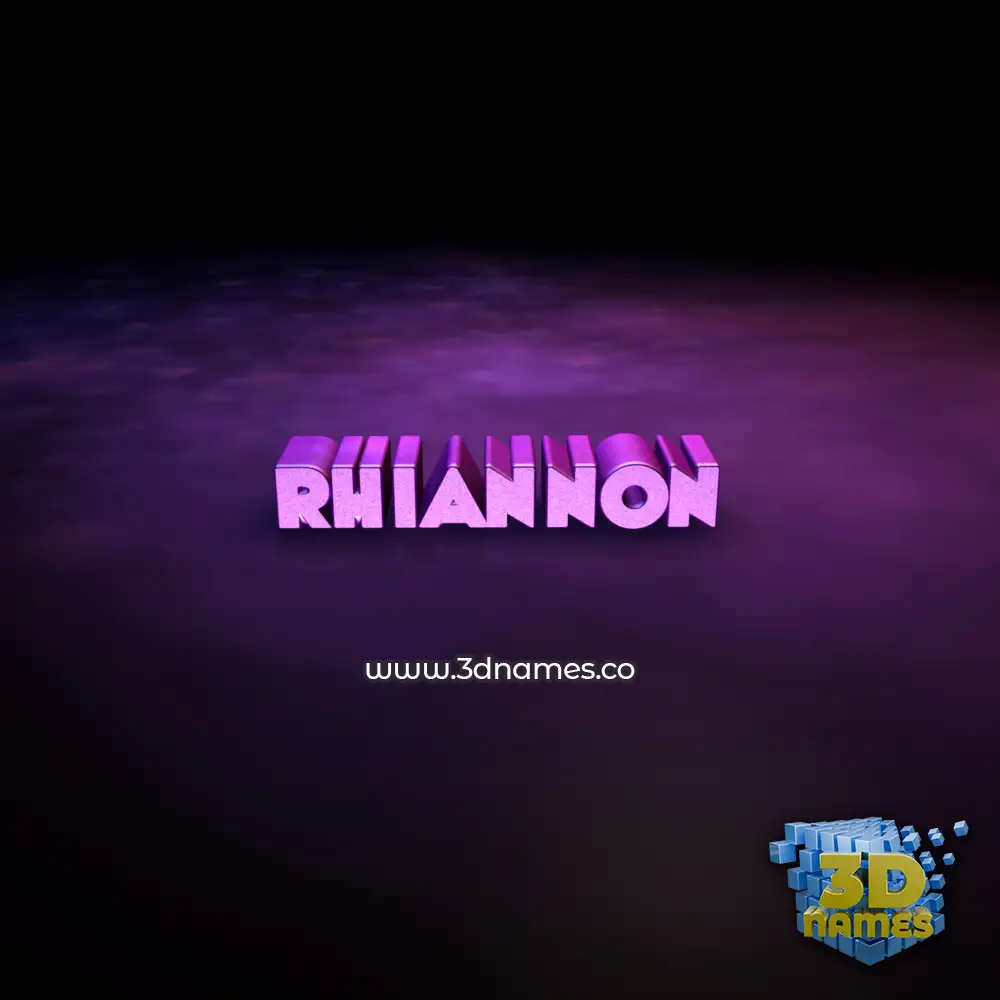 rhiannon in Big Purple style - 3D name wallpaper