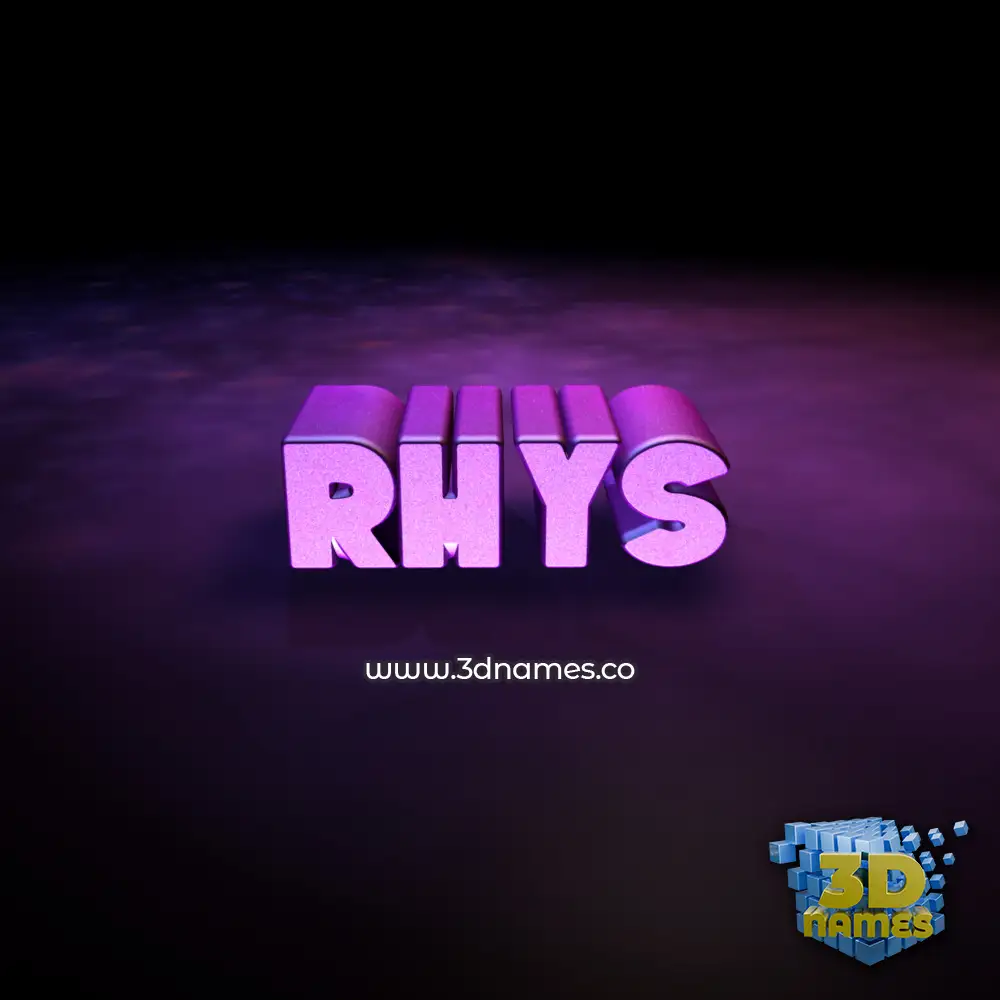 rhys in Big Purple style - 3D name wallpaper