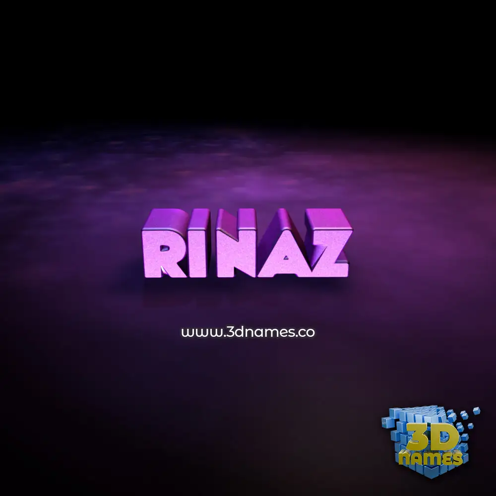 rinaz in Big Purple style - 3D name wallpaper