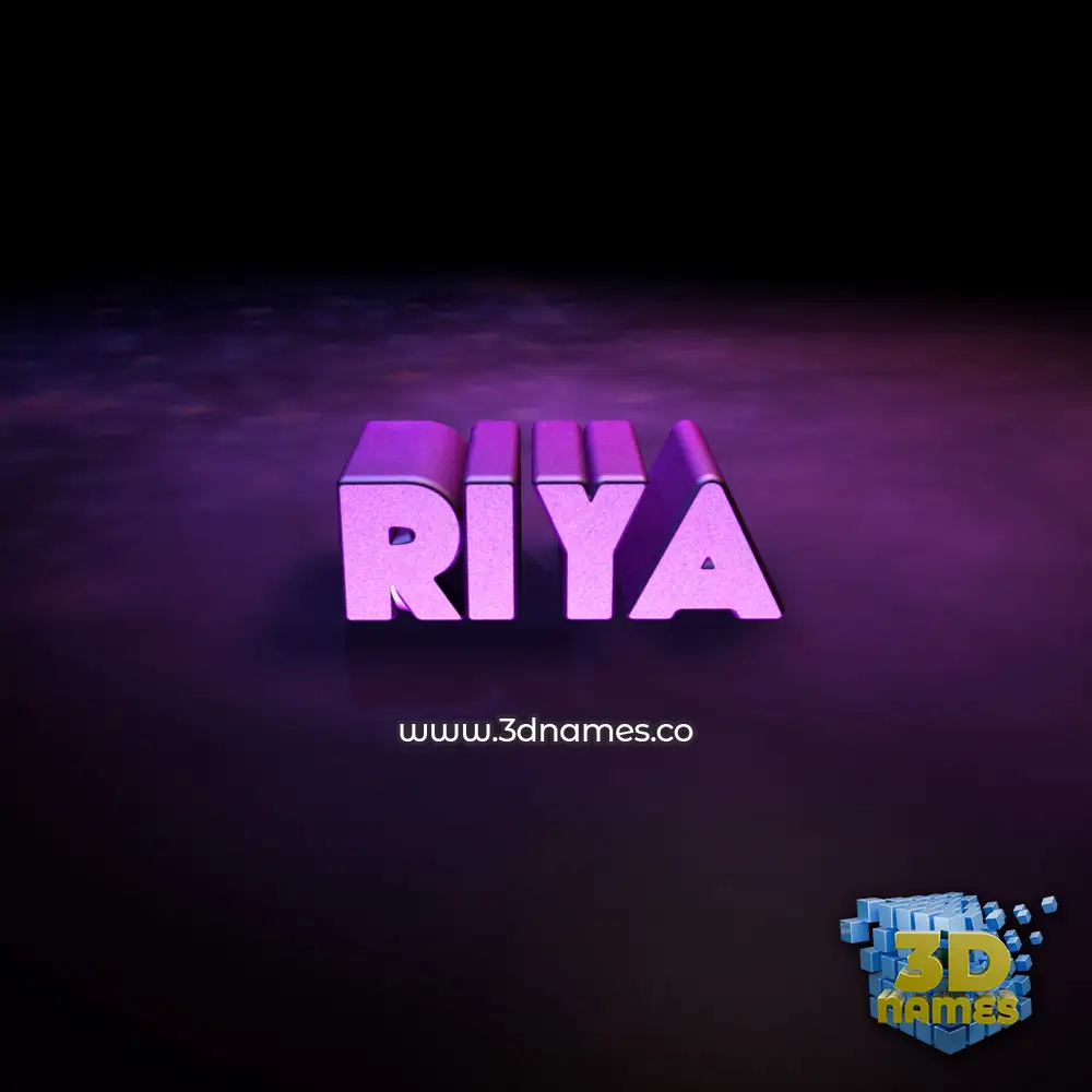 riya in Big Purple style - 3D name wallpaper