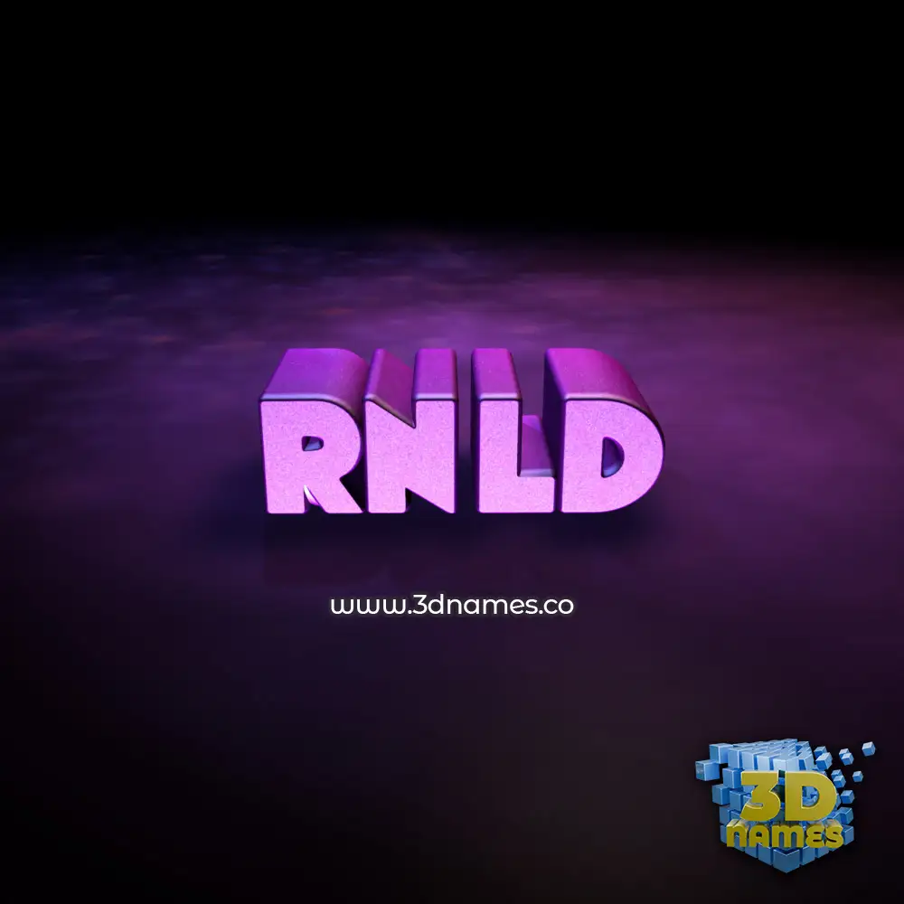 rnld in Big Purple style - 3D name wallpaper