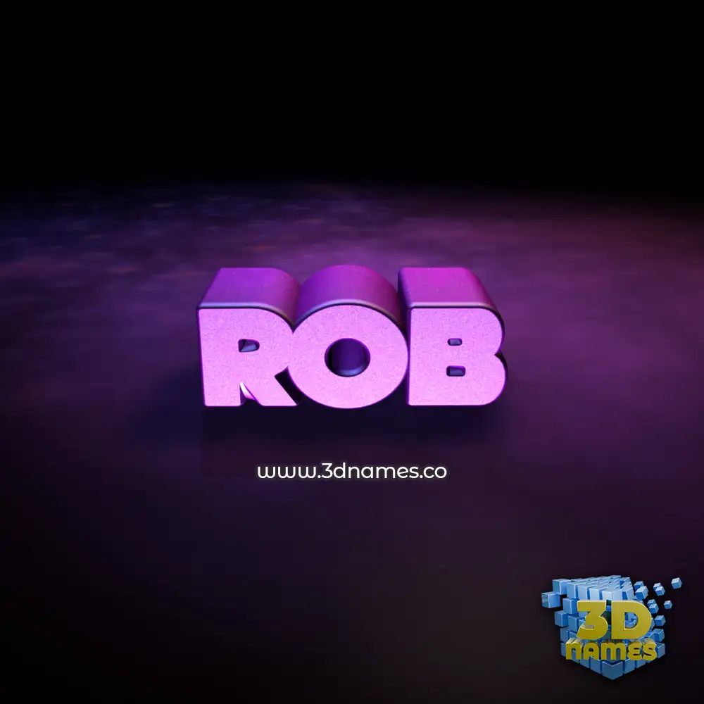 rob in Big Purple style - 3D name wallpaper
