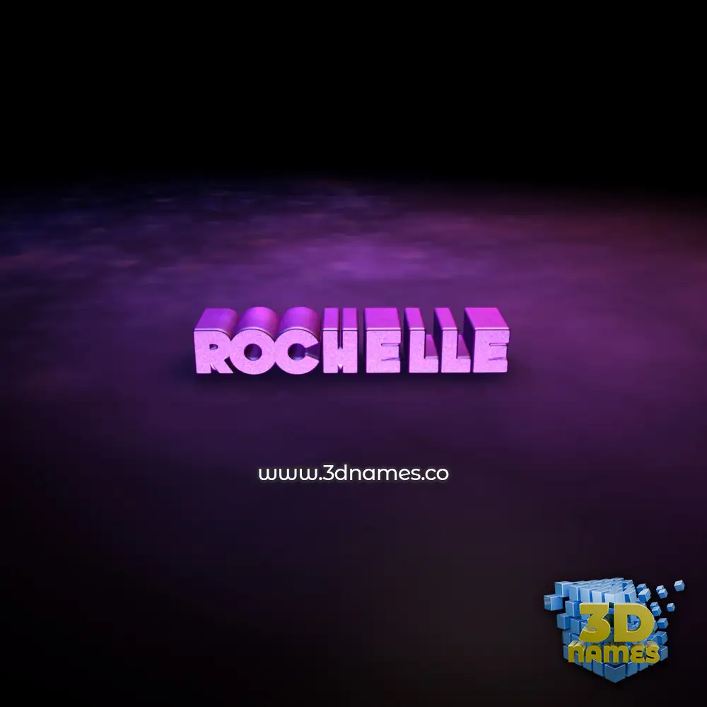 rochelle in Big Purple style - 3D name wallpaper