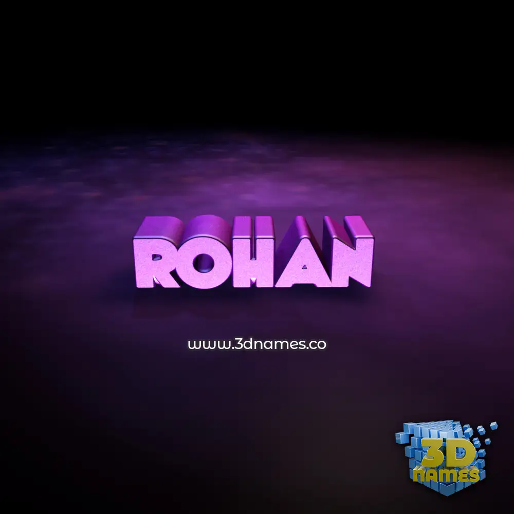 rohan in Big Purple style - 3D name wallpaper