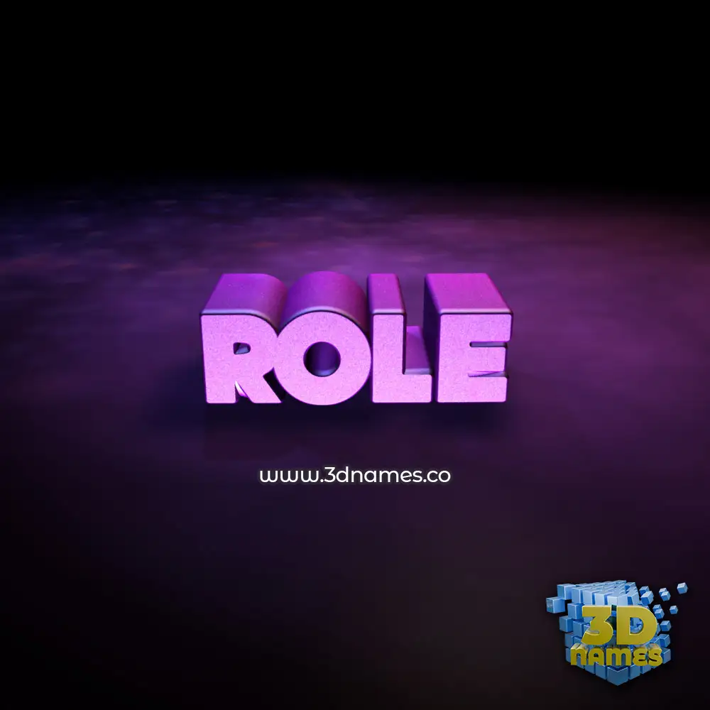 role in Big Purple style - 3D name wallpaper