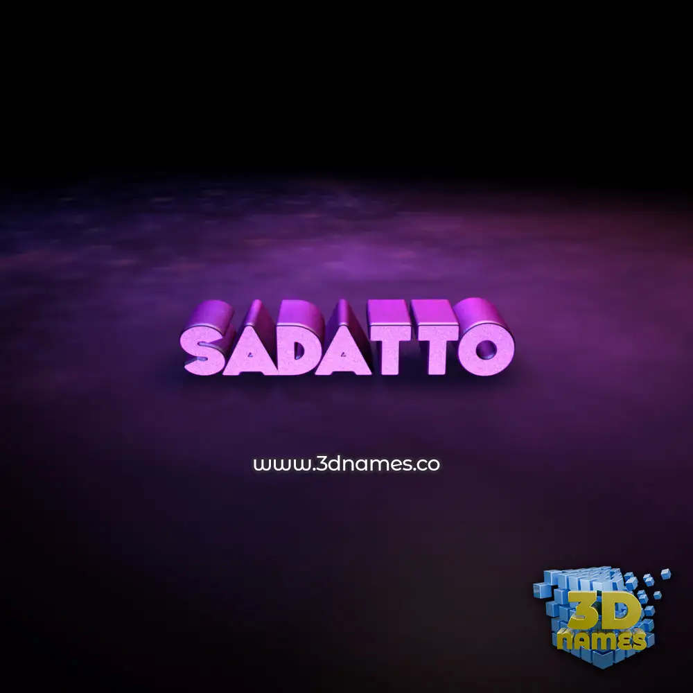 sadatto in Big Purple style - 3D name wallpaper