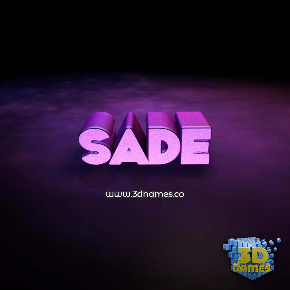 sade in Big Purple style - 3D name wallpaper