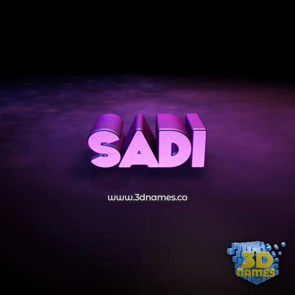 sadi in Big Purple style - 3D name wallpaper