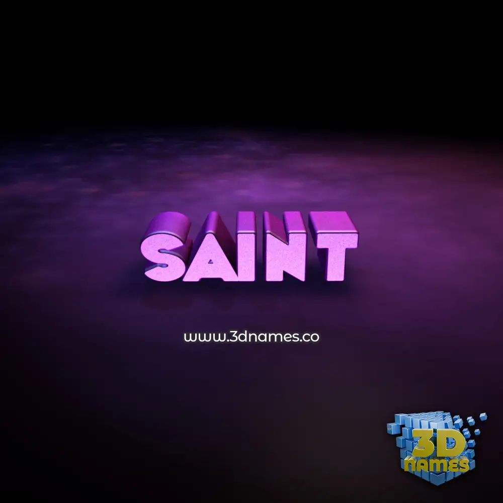 saint in Big Purple style - 3D name wallpaper