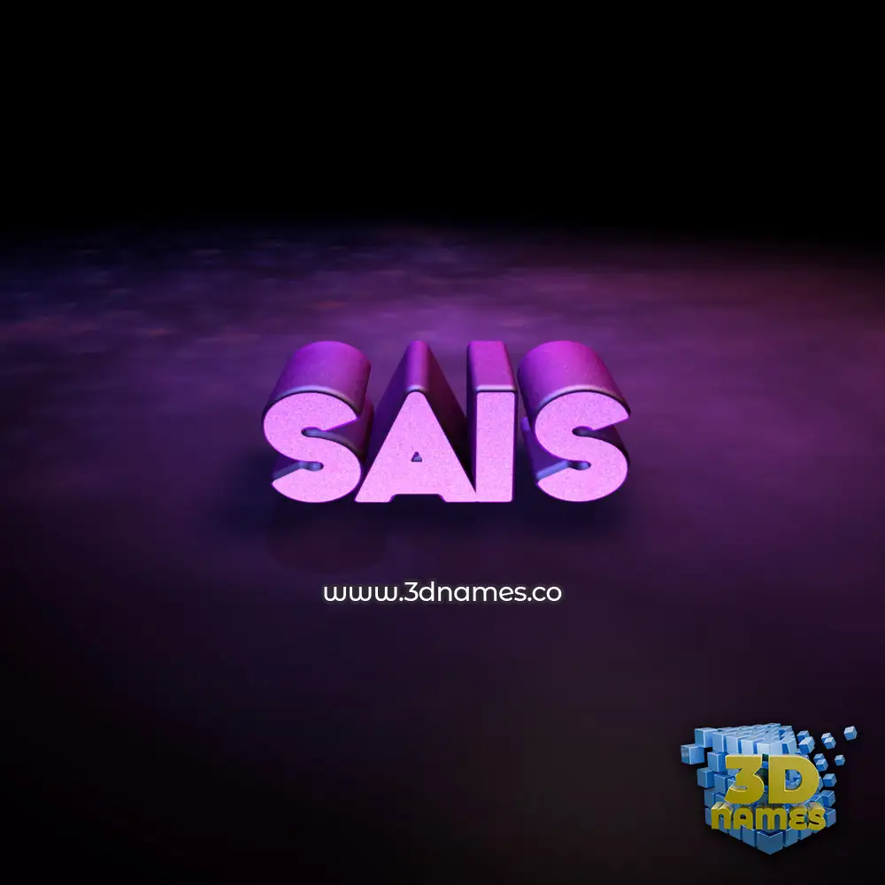 sais in Big Purple style - 3D name wallpaper