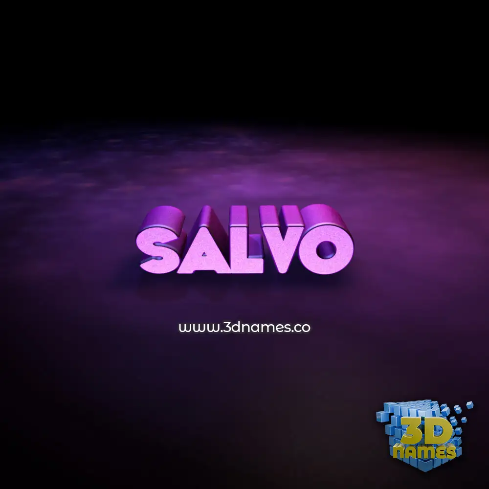salvo in Big Purple style - 3D name wallpaper