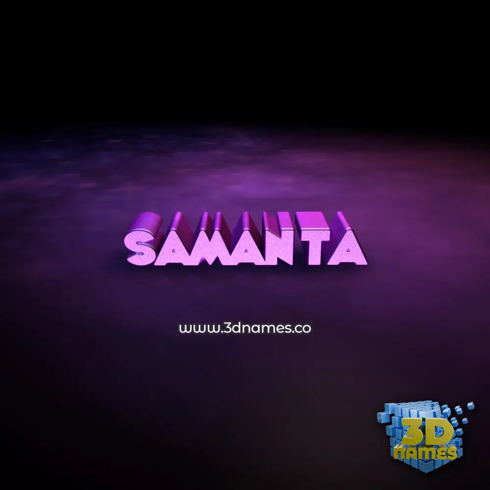 samanta in Big Purple style - 3D name wallpaper