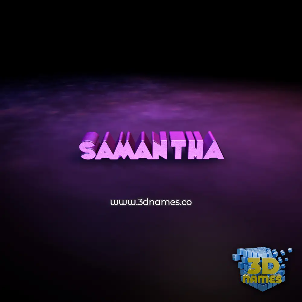 samantha in Big Purple style - 3D name wallpaper