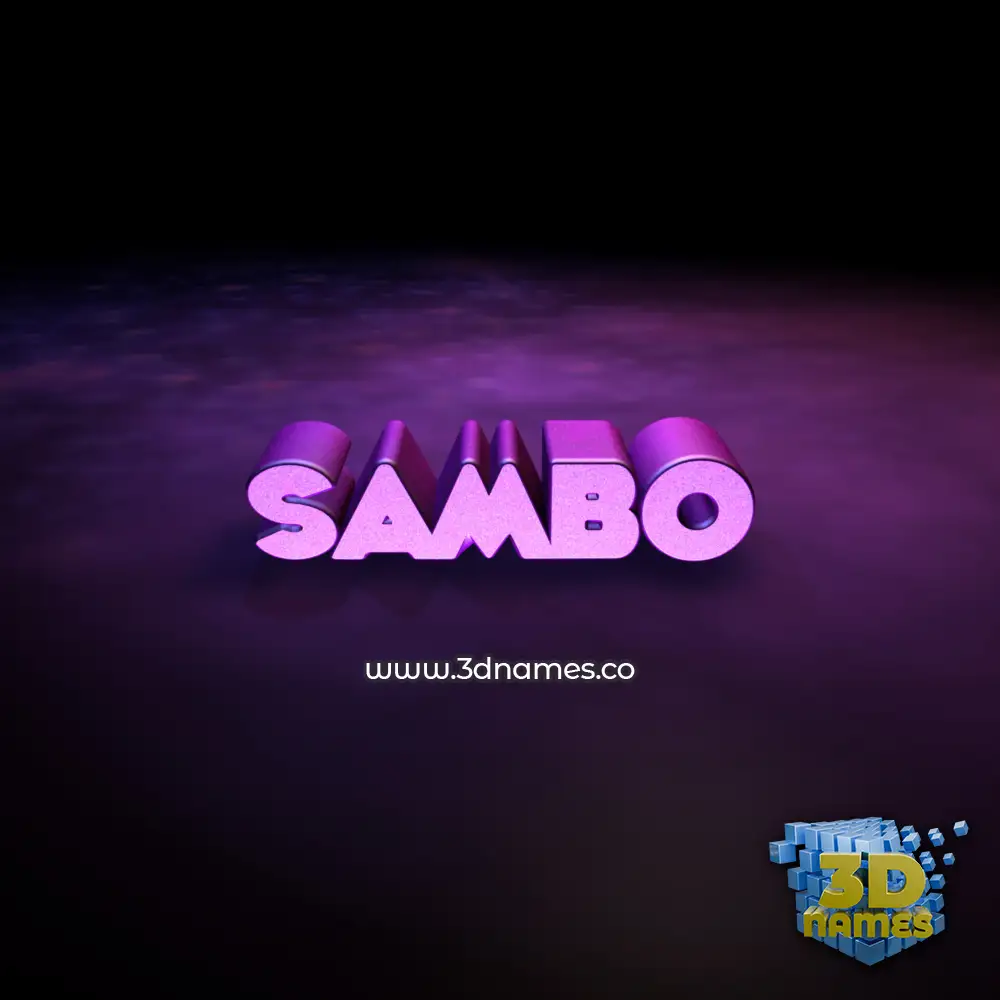 sambo in Big Purple style - 3D name wallpaper