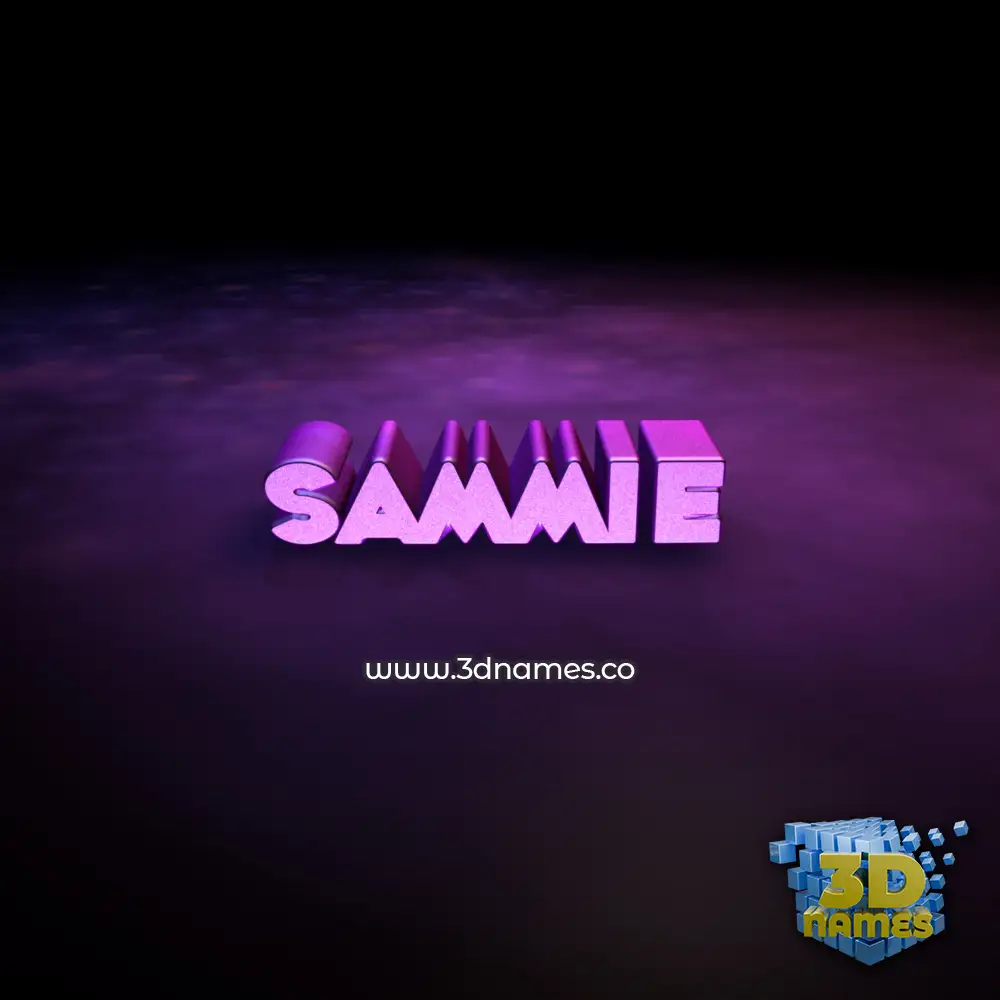 sammie in Big Purple style - 3D name wallpaper
