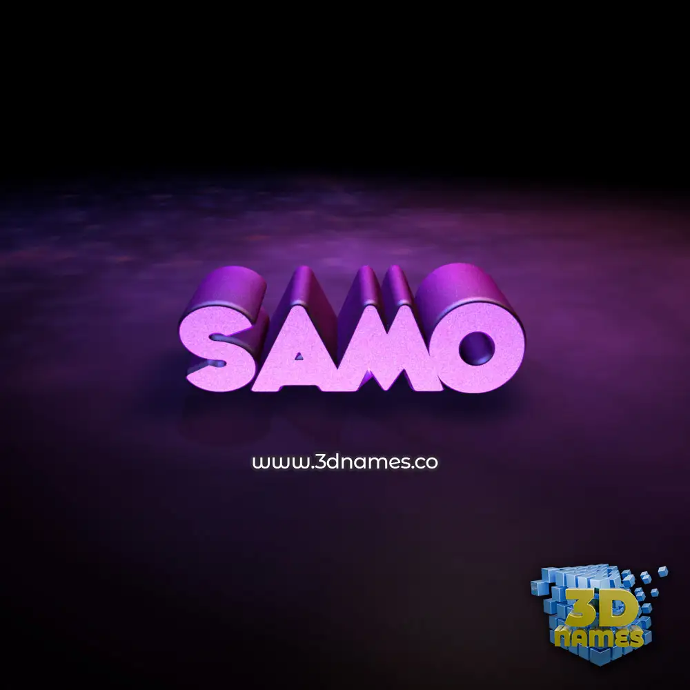 samo in Big Purple style - 3D name wallpaper