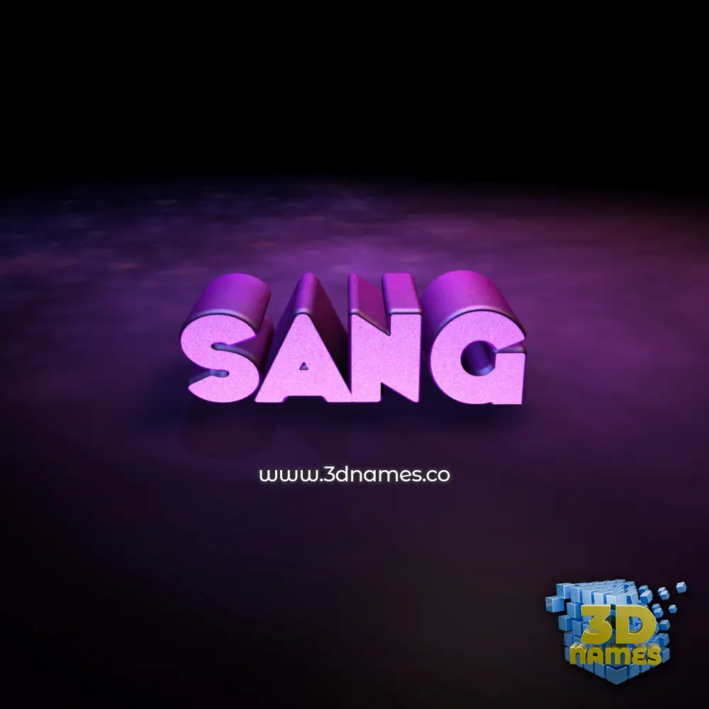 sang in Big Purple style - 3D name wallpaper