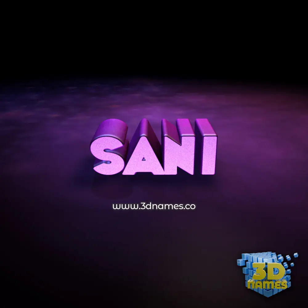 sani in Big Purple style - 3D name wallpaper