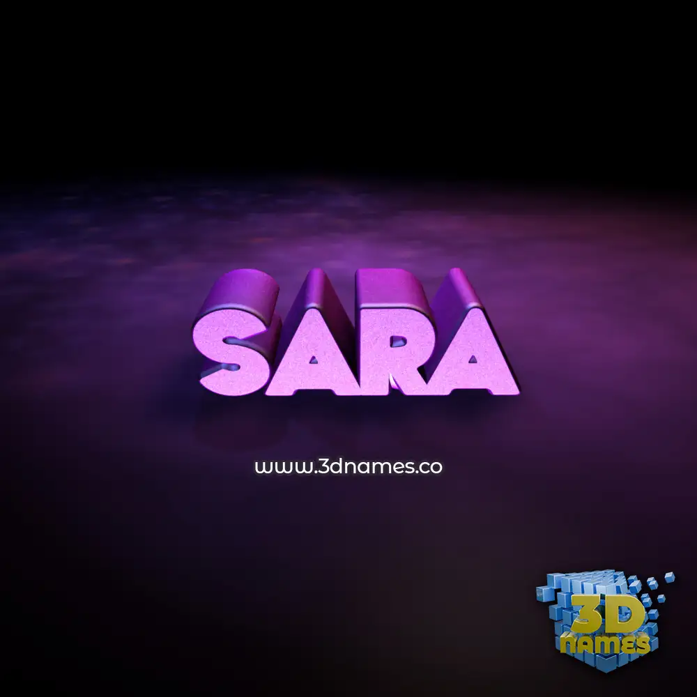 sara in Big Purple style - 3D name wallpaper