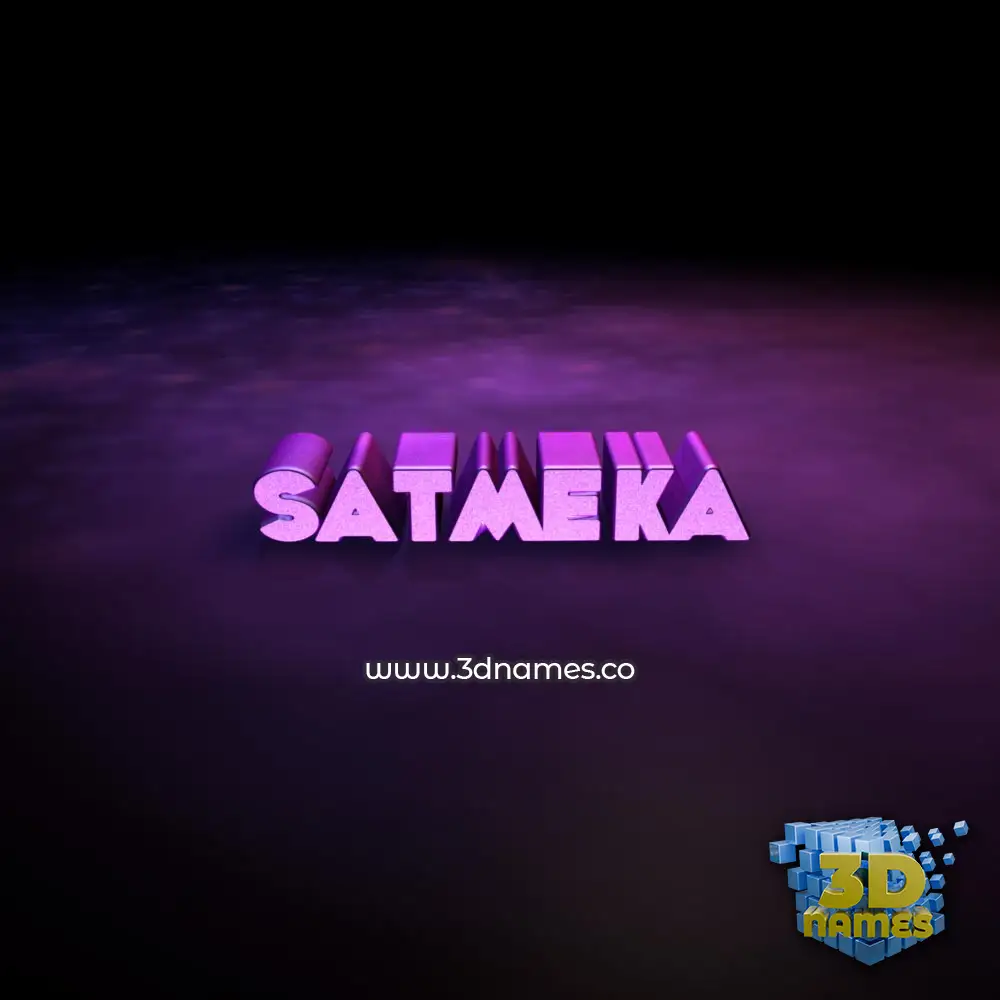 satmeka in Big Purple style - 3D name wallpaper