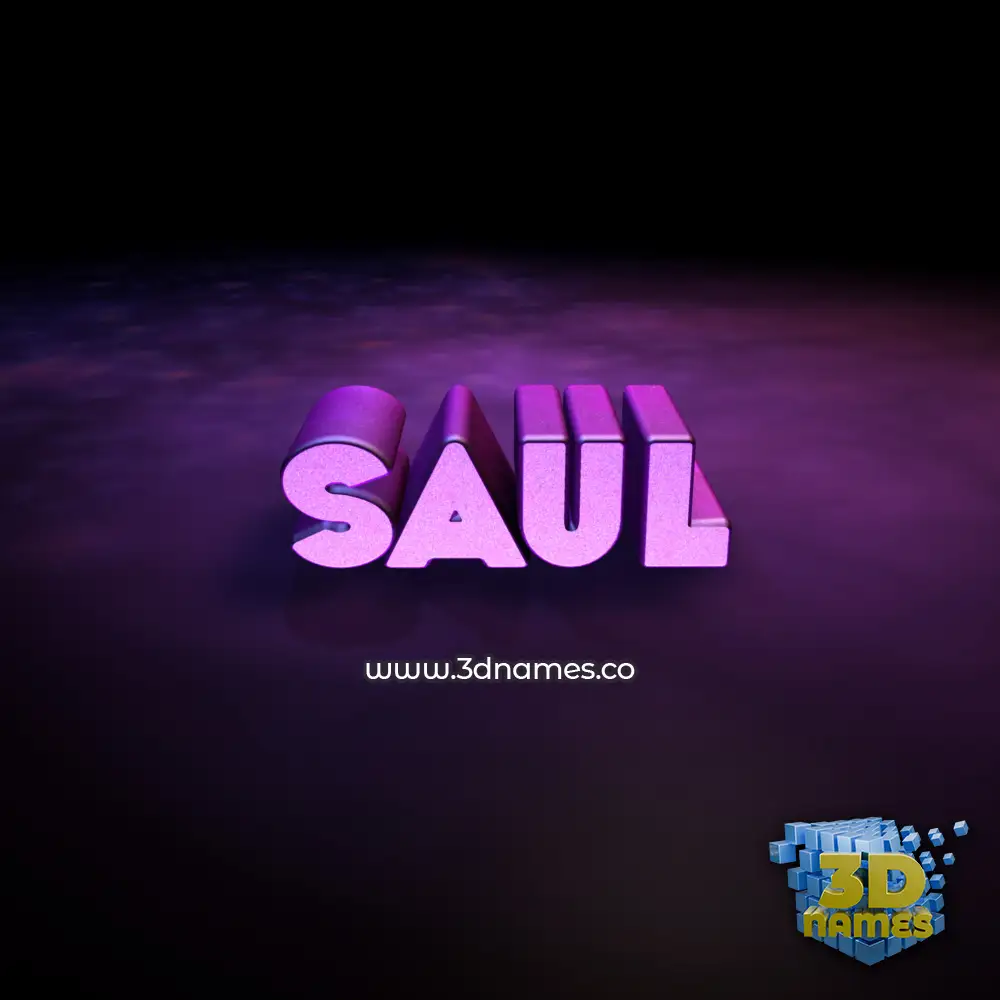 saul in Big Purple style - 3D name wallpaper
