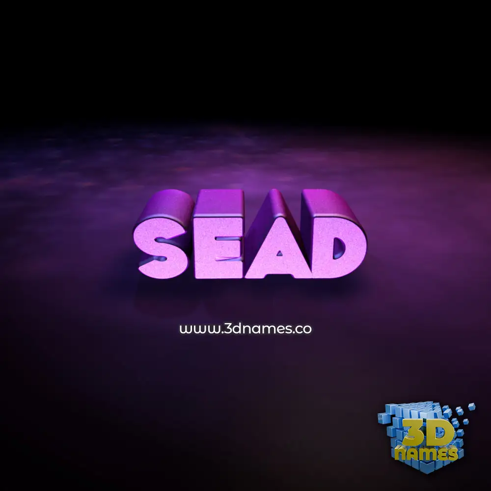 sead in Big Purple style - 3D name wallpaper