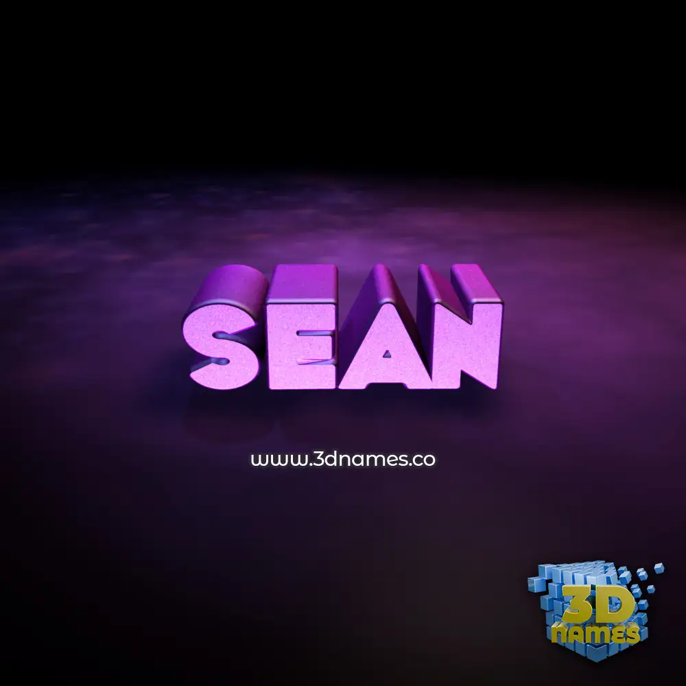 sean in Big Purple style - 3D name wallpaper