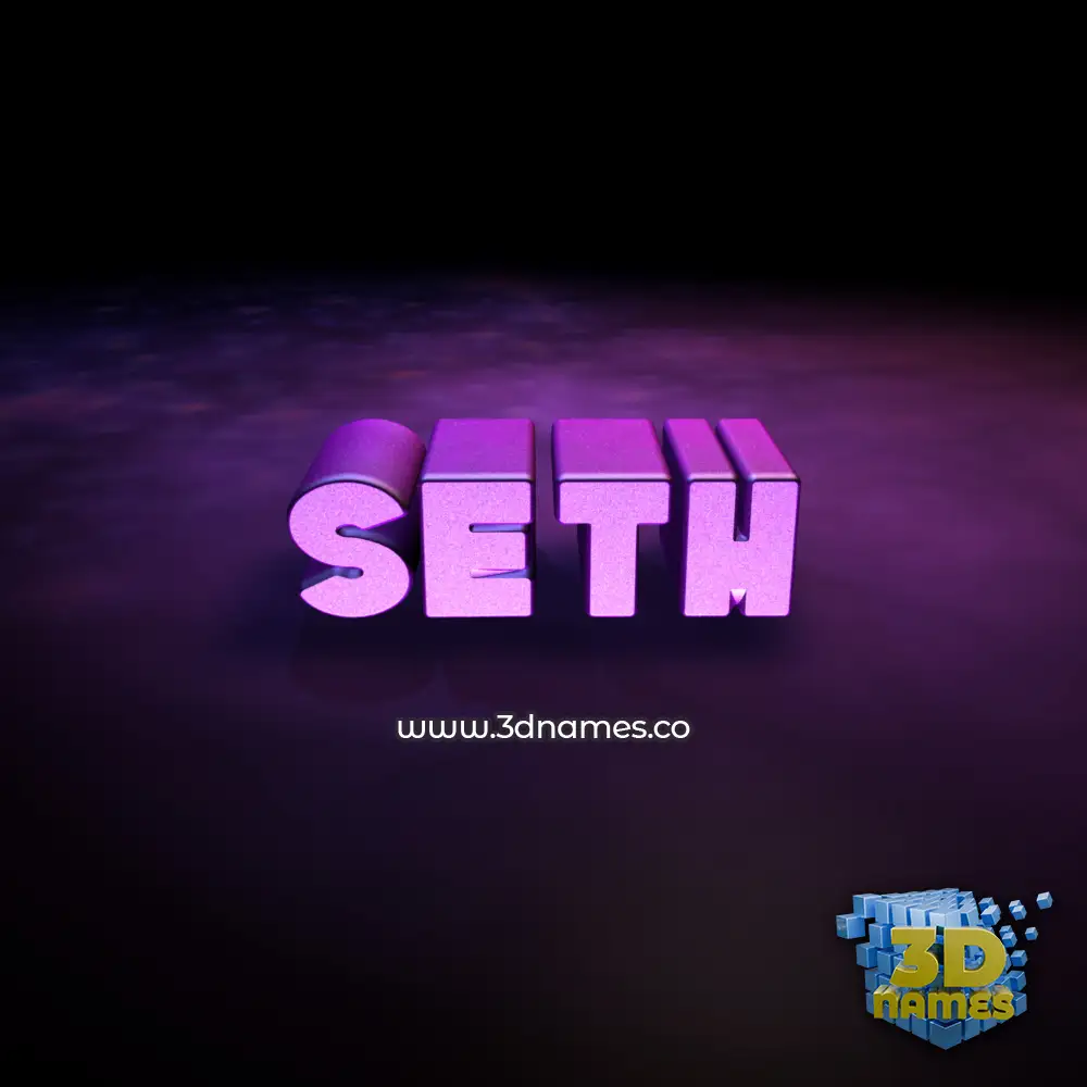 seth in Big Purple style - 3D name wallpaper