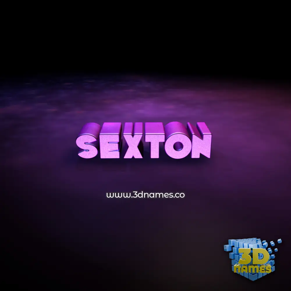 sexton in Big Purple style - 3D name wallpaper