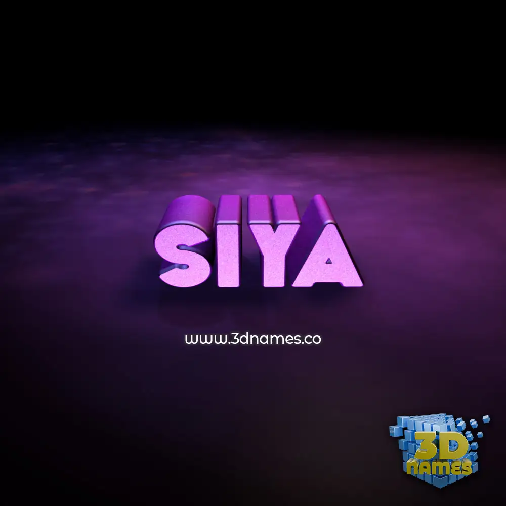 siya in Big Purple style - 3D name wallpaper