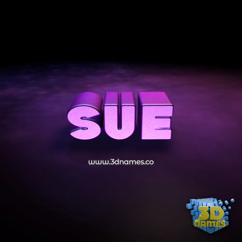 sue in Big Purple style - 3D name wallpaper